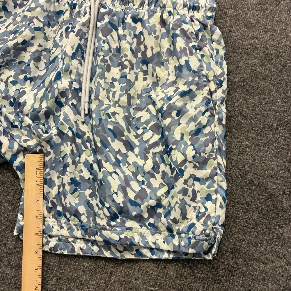 Nike Air Jordan Essentials Poolside Blue Camo Shorts Mens Large Mesh Lined
